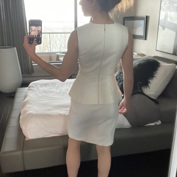 Catherine malandrino White dress with Leather size 2, fits 2-4 - Picture 4 of 5